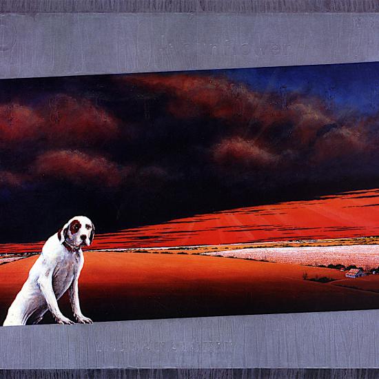 Delta Dog Trot-Landscape Askew, polymer paint on canvas, 78x144