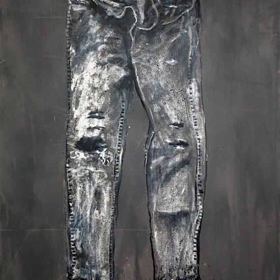 Painters Pants, polymer on canvas 60x36