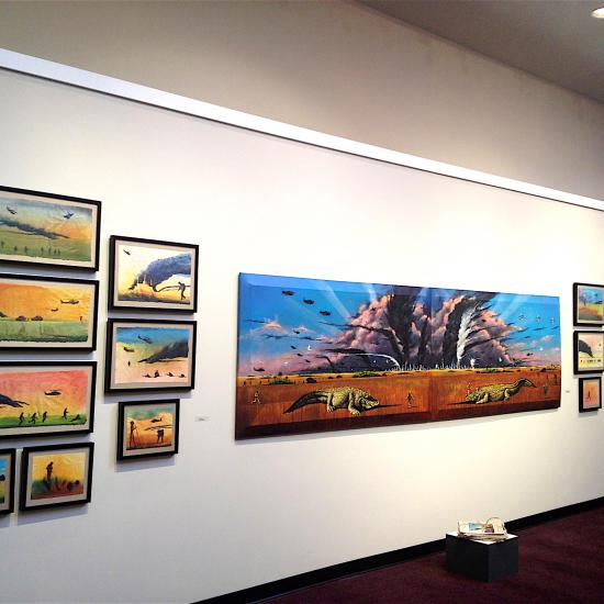 What Boys Draw What Boys Paint installation 5x24x2'