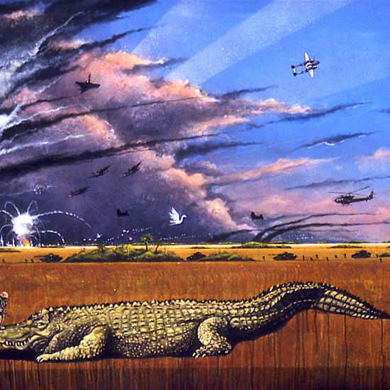 What Boys Paint, polymer paint on canvas (Rpanel) 48x94